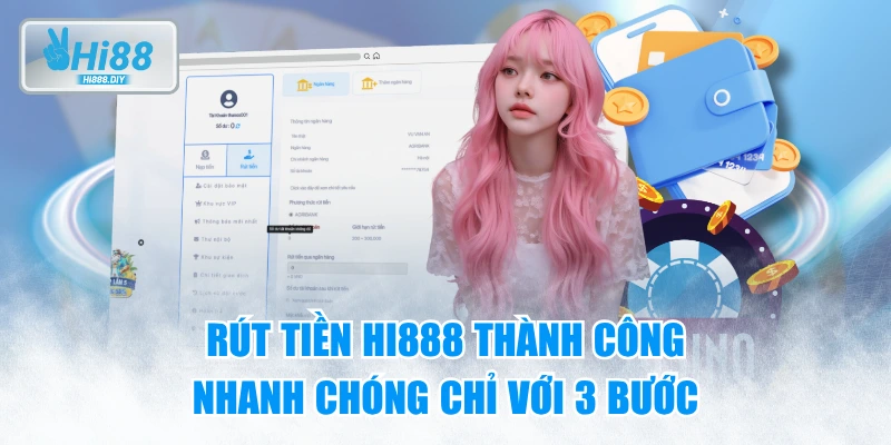 Rút Tiền HI888 Thành Công Nhanh Chóng Chỉ Với 3 Bước